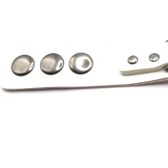 Tribal White Vegan Leather Bracelet-New 8 Inches Unisex New - Picture 6 of 8